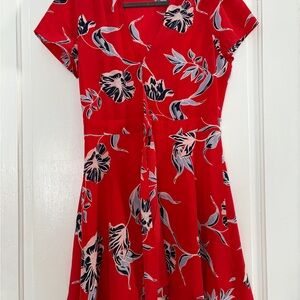 Yumi Kim Red Floral Wrap Dress